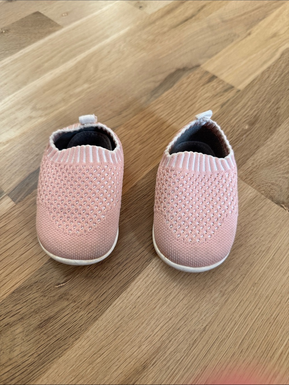 See Kai Run Soft Knit Slip-On Baby Shoes in Light Pink